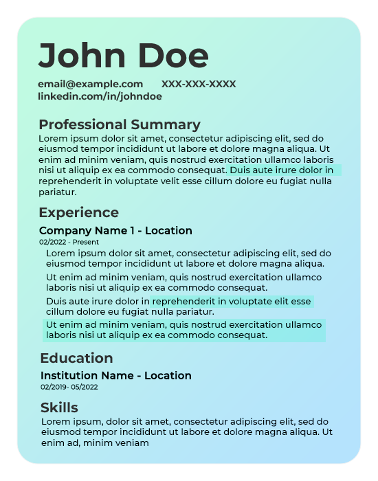 Enhanced Resume Output